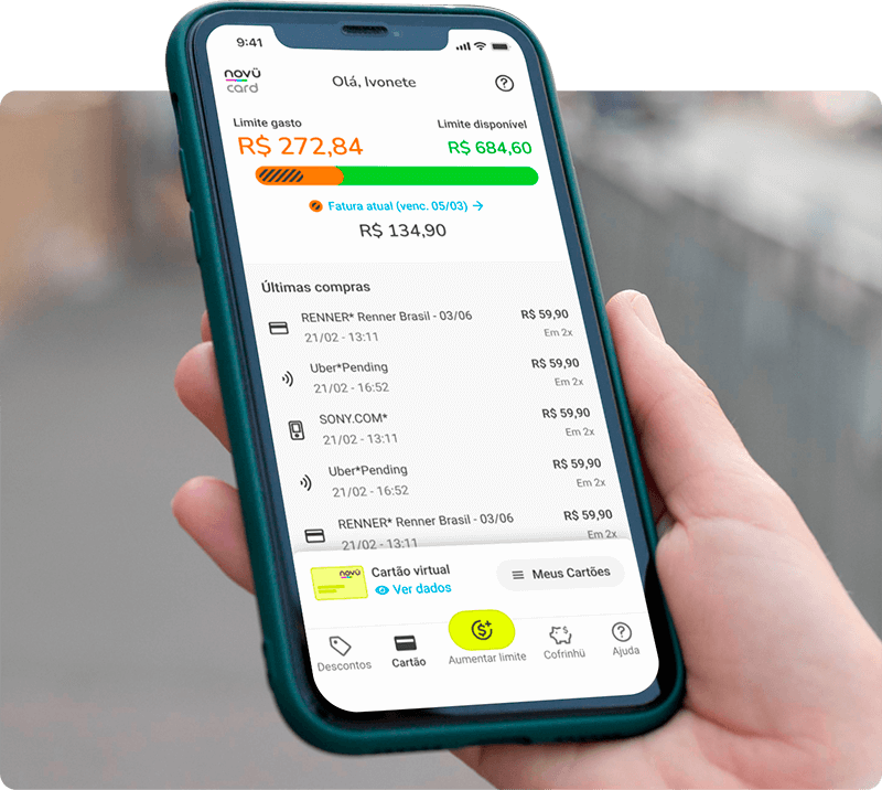 Cartão de crédito - novücard Cartão de crédito - novücard
