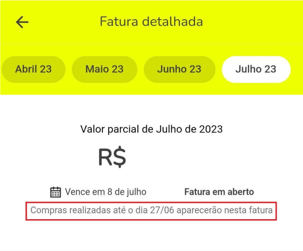 O que é data de fechamento e data de vencimento da fatura?