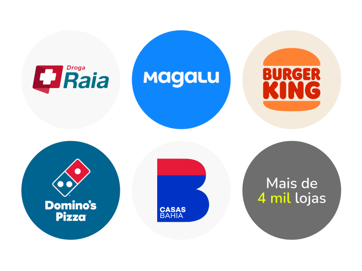 Ícones com logo de parceiros do novücard